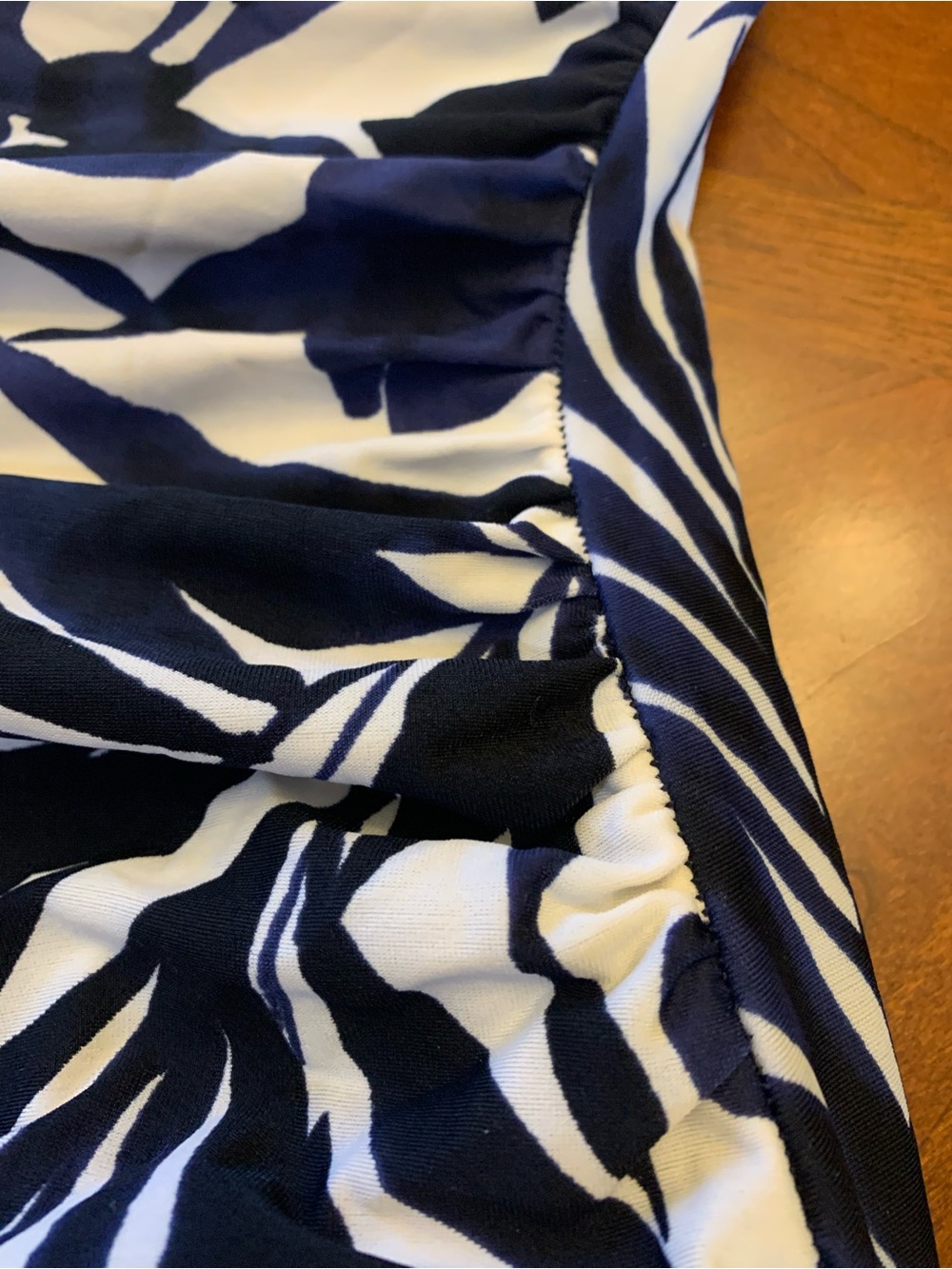 Lands’ End Navy & White Floral One-Piece Swimsuit. Size 16 - Picture 4 of 7